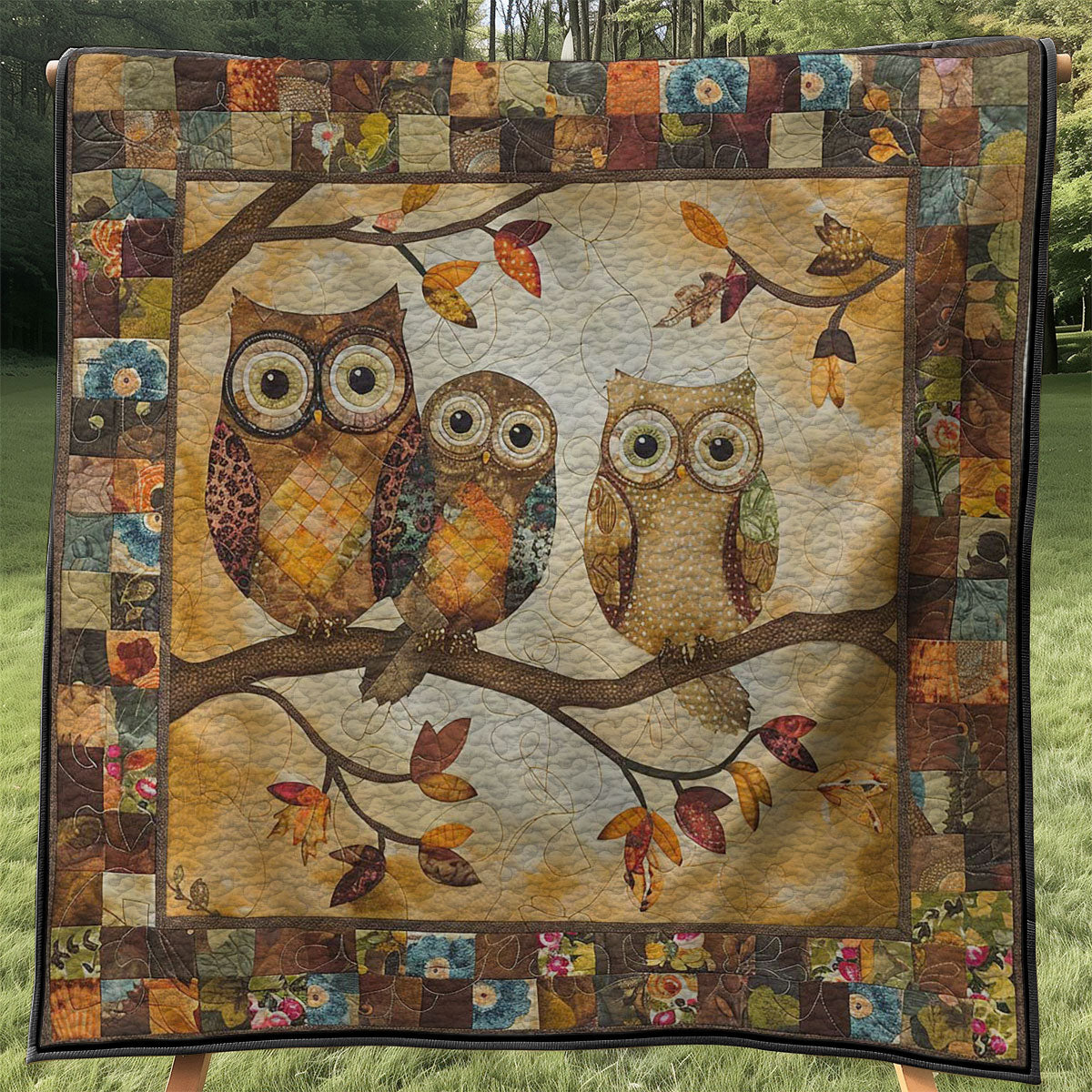 Owl Family WJ0108011CL Quilt