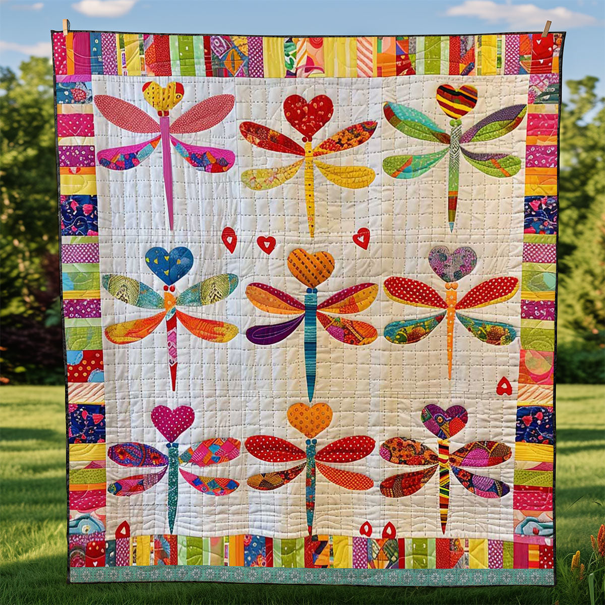 Patchwork Dragonflies WJ1609019CL Quilt