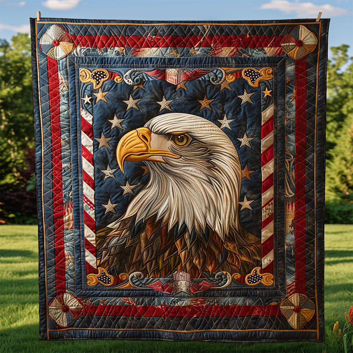 Patriotic Eagle WJ0509019CL Quilt