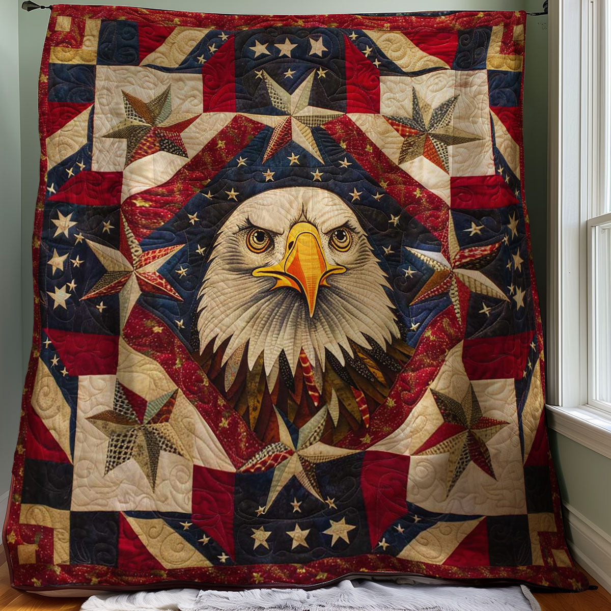 Patriotic Independence Eagle WJ0607001CL Quilt