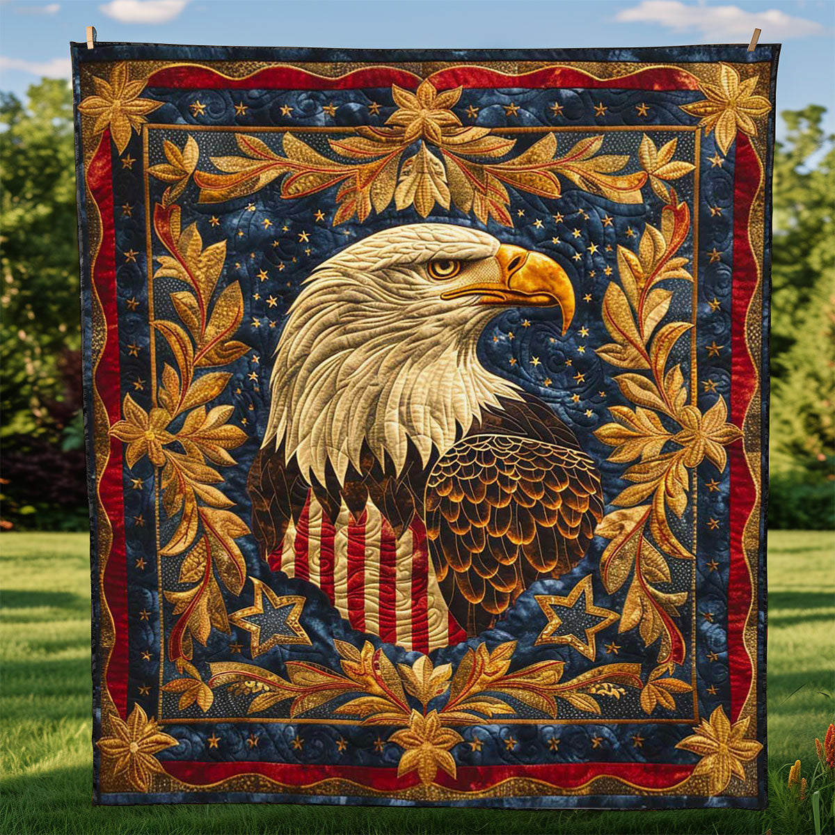 Patriotic Eagle WJ2708021CL Quilt