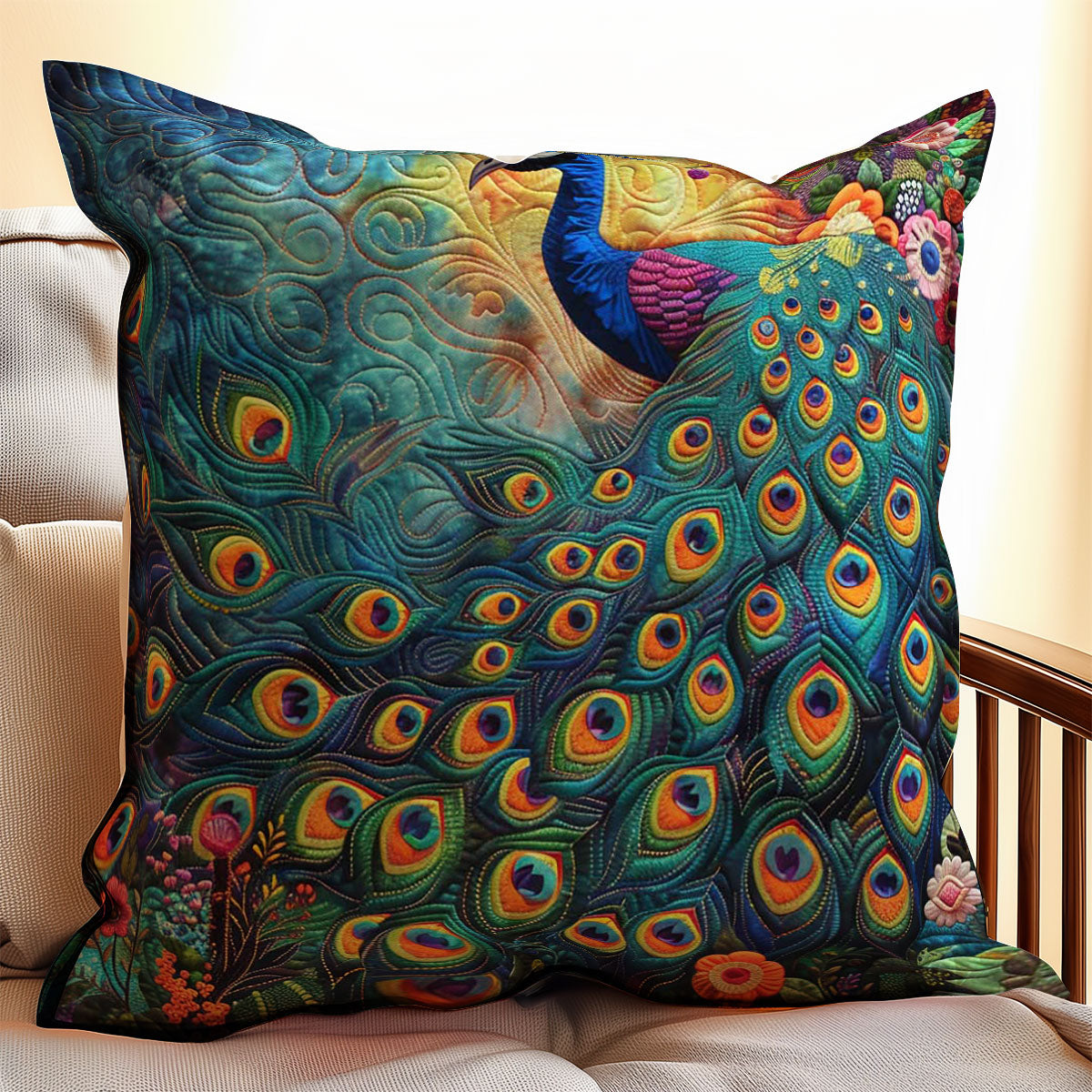 Peacock WJ2207049CL Quilt Pillow Case