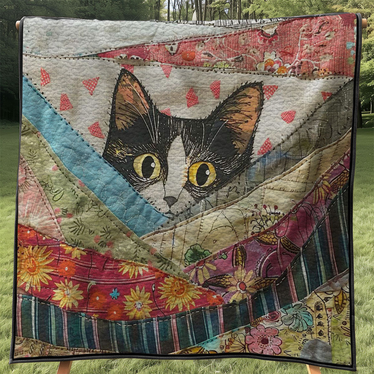 Peeking Cat WJ0108019CL Quilt