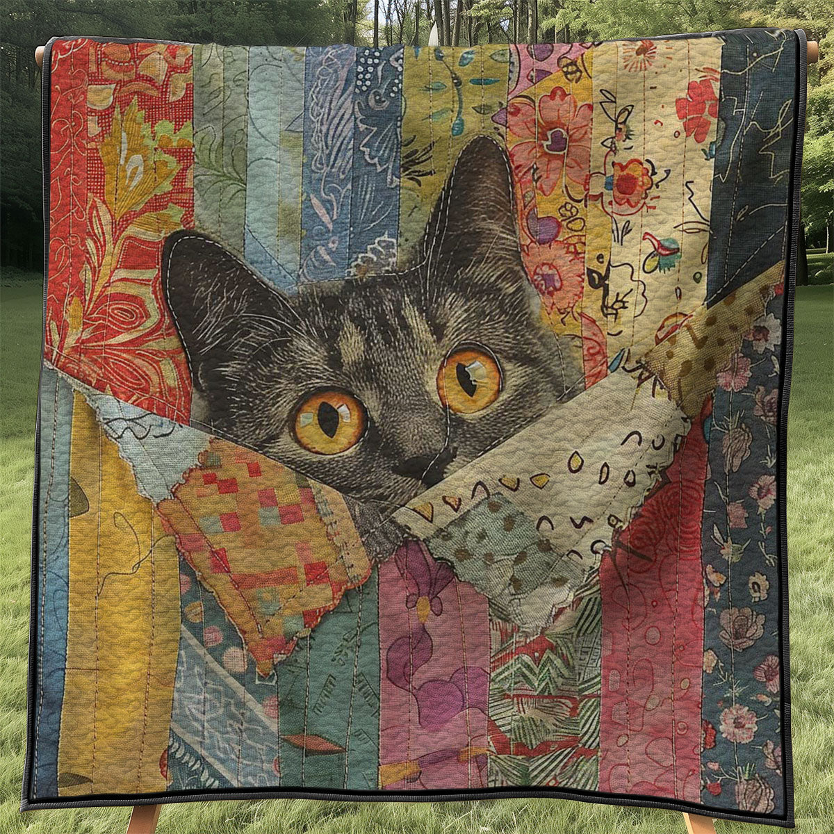 Peeking Cat WJ0108020CL Quilt