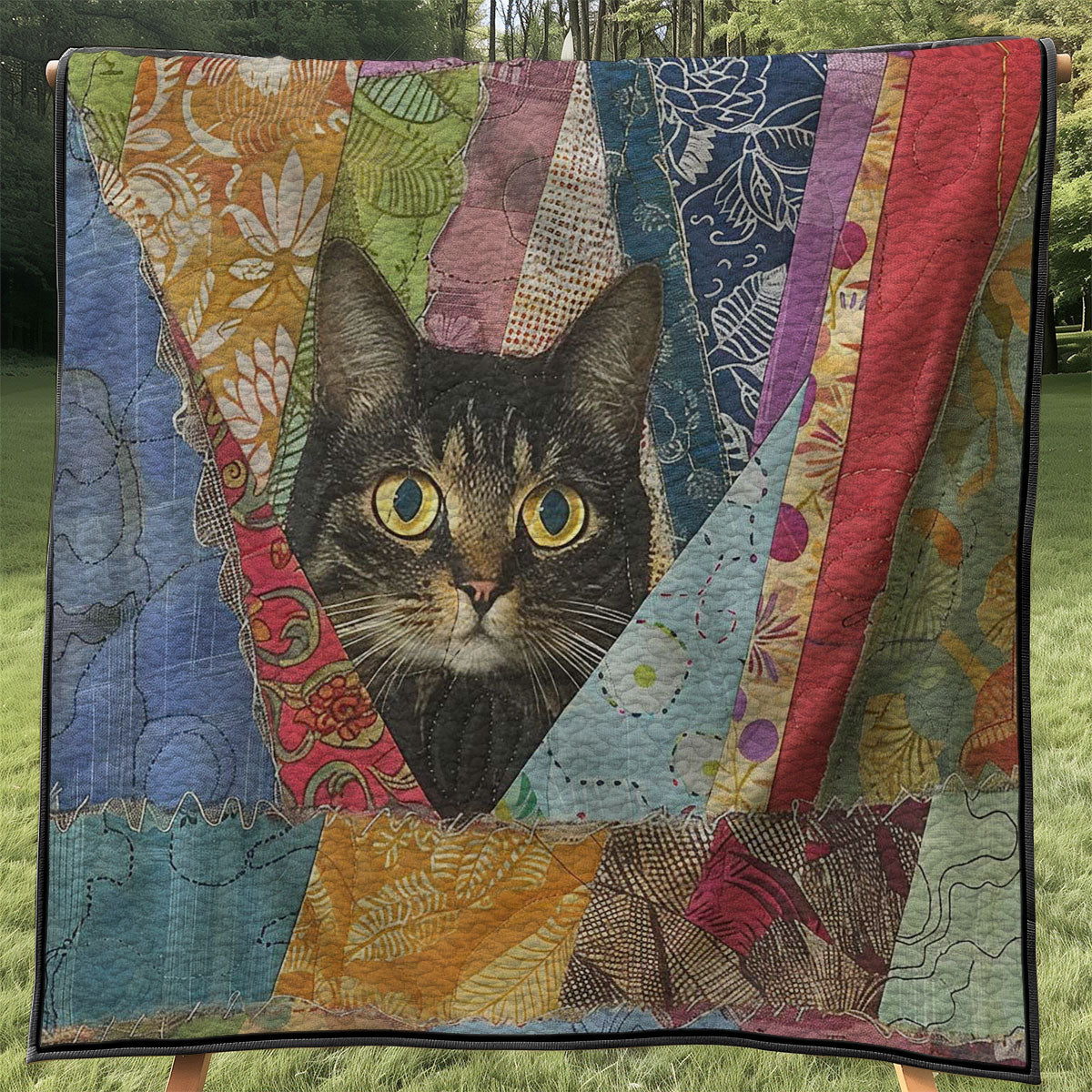 Peeking Cat WJ0108022CL Quilt