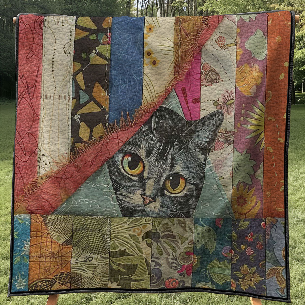 Peeking Cat WJ0108023CL Quilt