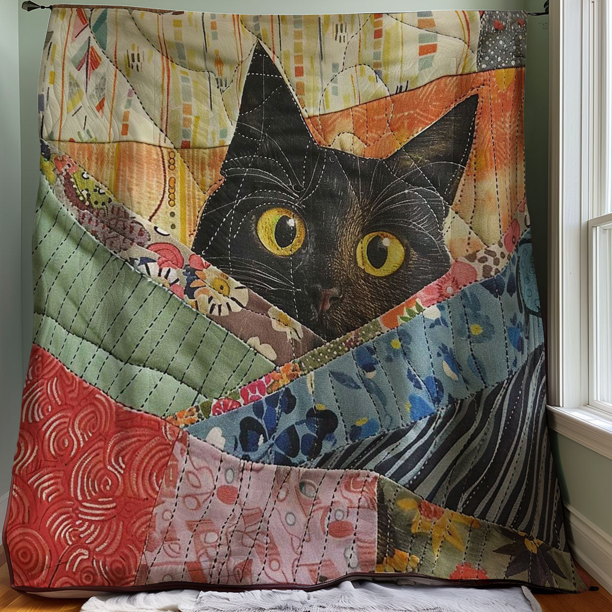 Peeking Cat WJ1907031CL Quilt