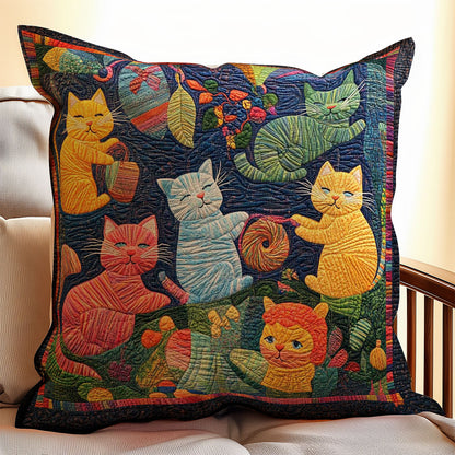 Playful Cats WJ0808045CL Quilt Pillow Case