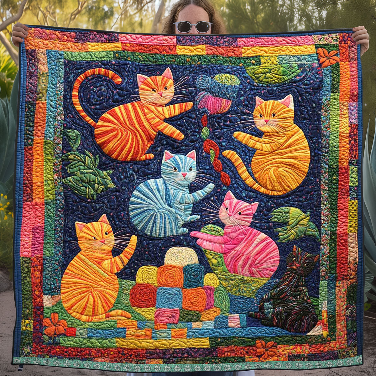 Playful Cats WJ2908018CL Quilt