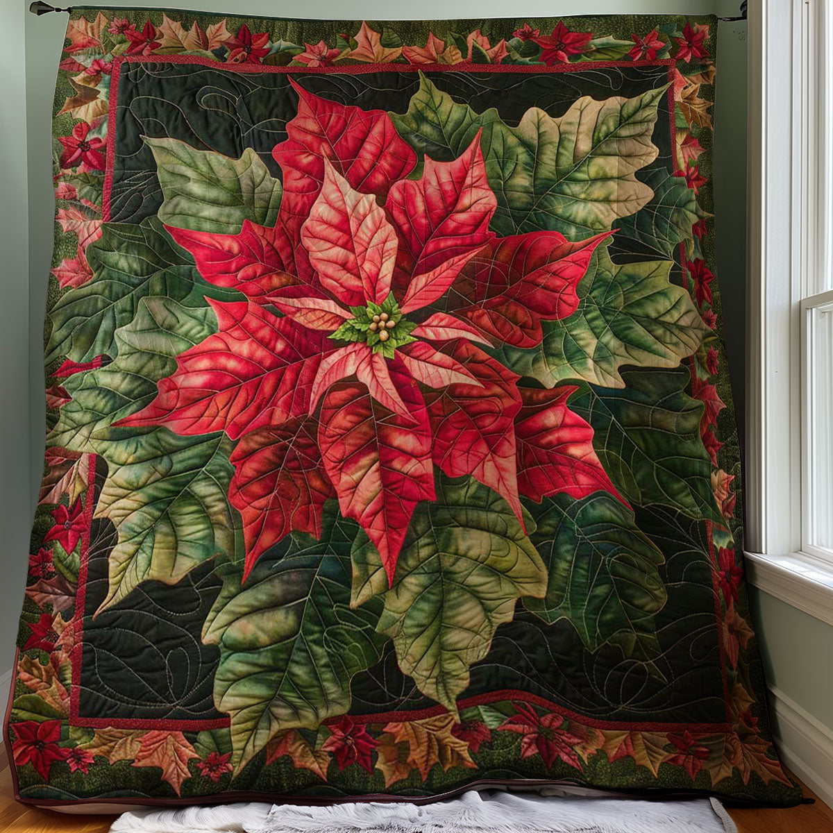 Poinsettia WJ1107012CL Quilt