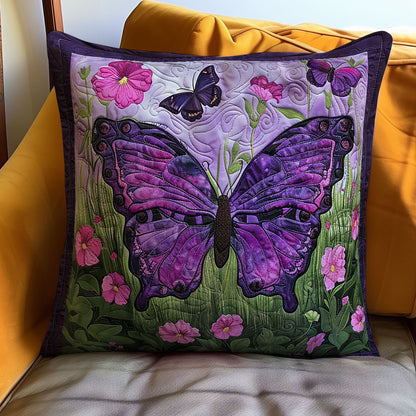 Purple Butterflies WJ1709043CL Quilt Pillow Case