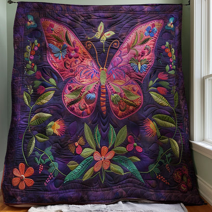 Purple Butterfly WJ1707017CL Quilt