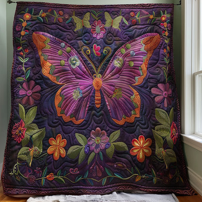 Purple Butterfly WJ1707018CL Quilt