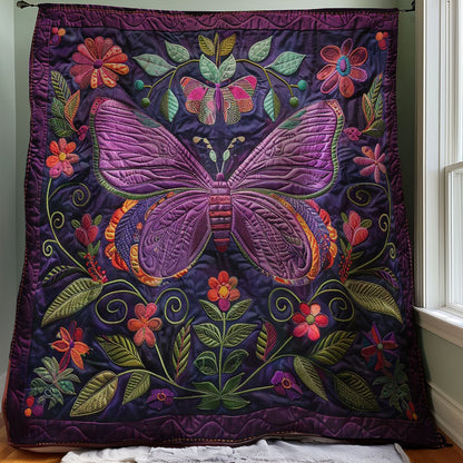 Beautiful Purple Butterfly WJ1707019CL Quilt