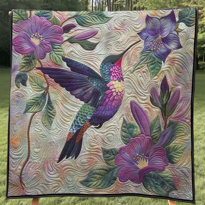 Purple Hummingbird WJ1308015CL Quilt