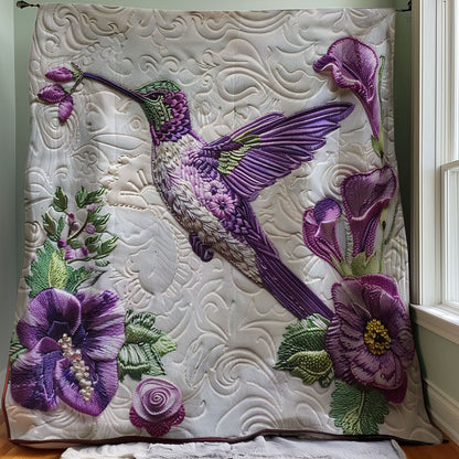 Purple Hummingbird WJ2607021CL Quilt