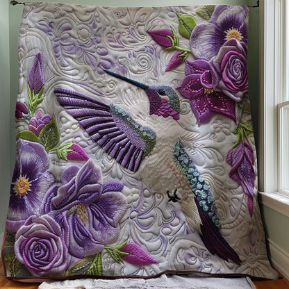 Purple Hummingbird WJ2607023CL Quilt