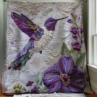 Purple Hummingbird WJ2607024CL Quilt