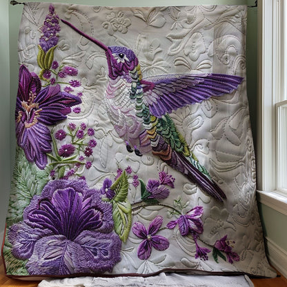 Purple Hummingbird WJ2707034CL Quilt