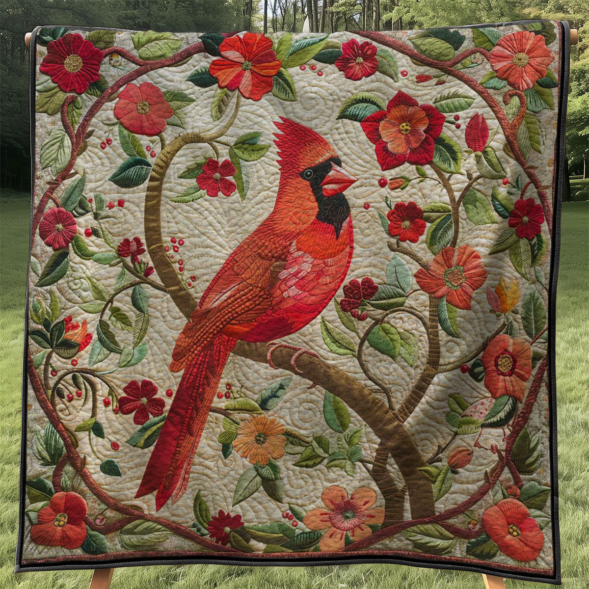 Red Cardinal WJ0208026CL Quilt