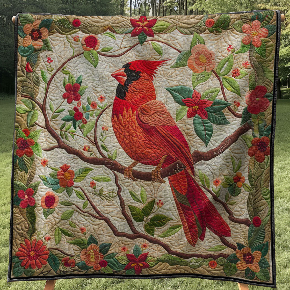 Red Cardinal WJ0208027CL Quilt