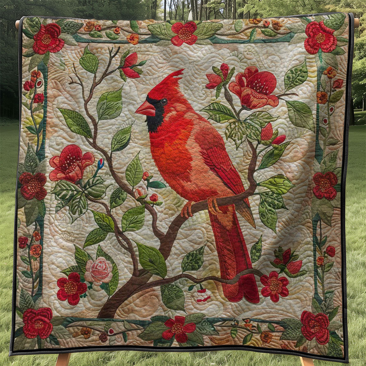 Red Cardinal WJ0208029CL Quilt