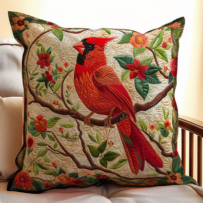 Red Cardinal WJ0208047CL Quilt Pillow Case