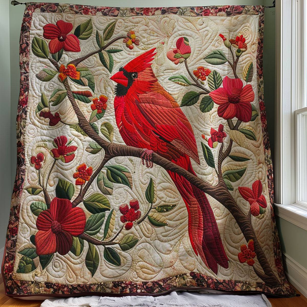 Red Cardinal WJ2607028CL Quilt