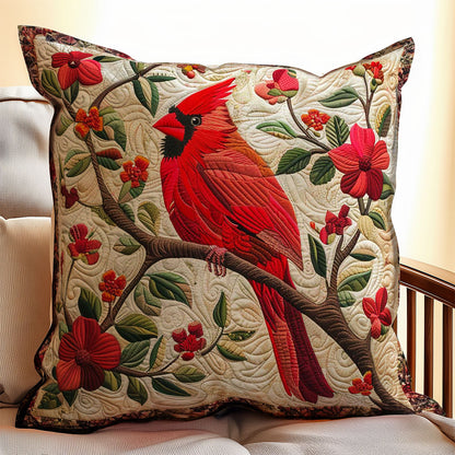 Red Cardinal WJ2607049CL Quilt Pillow Case