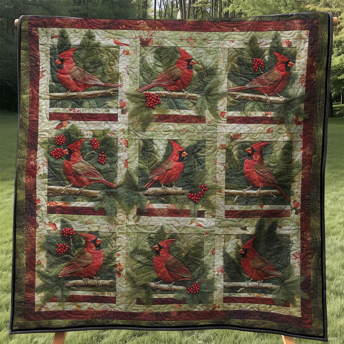 Red Cardinal WJ3107028CL Quilt