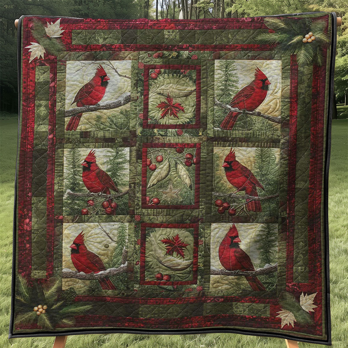 Red Cardinal WJ3107029CL Quilt