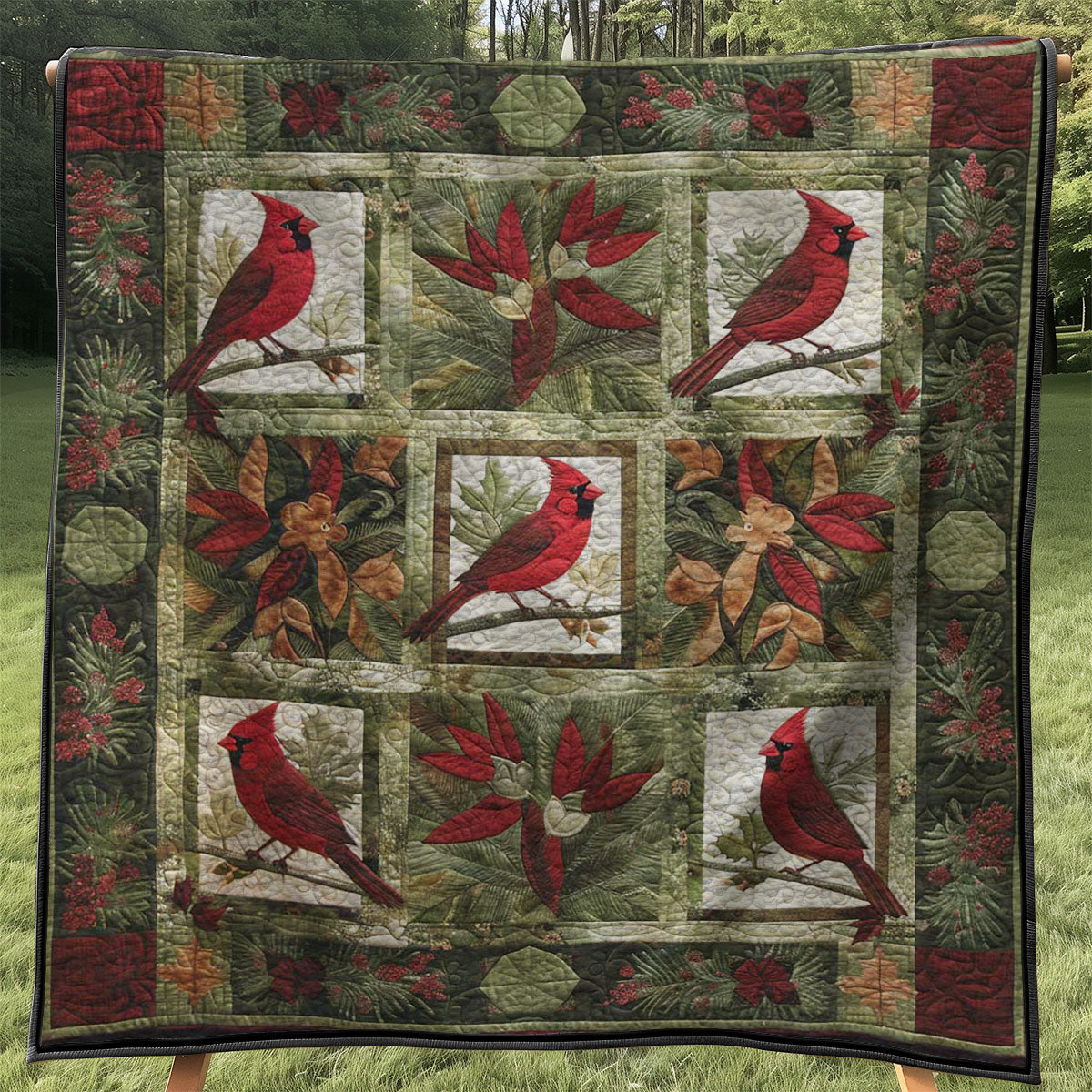 Red Cardinal WJ3107032CL Quilt