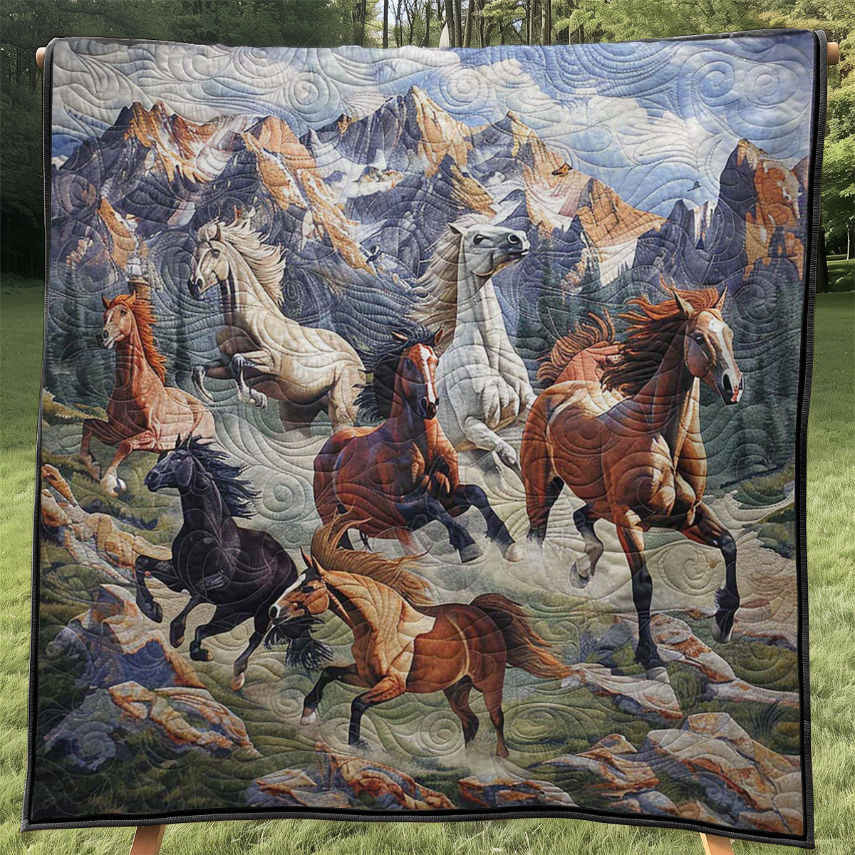 Running Horse WJ0908023CL Quilt