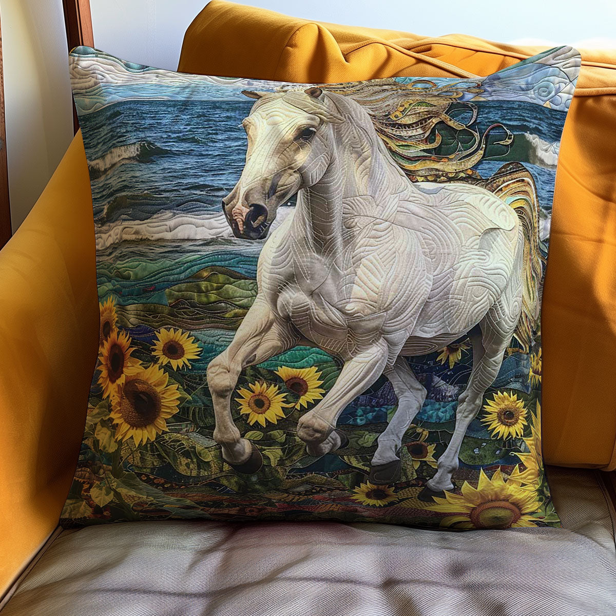 Running Horse WJ1009033CL Quilt Pillow Case