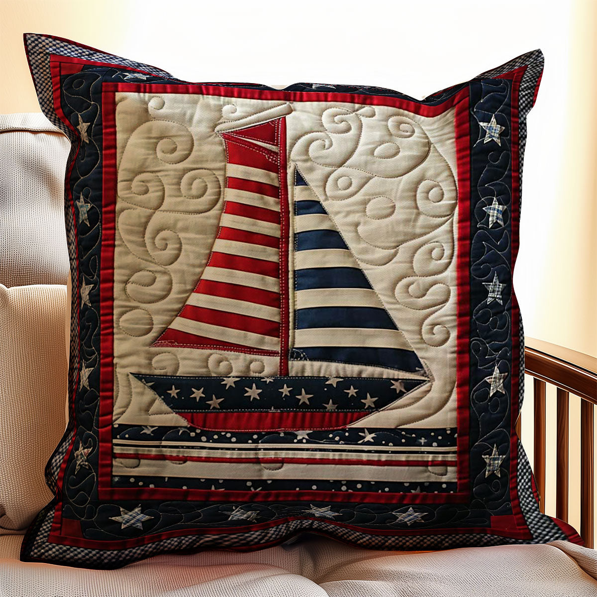 Sailboat WJ2407043CL Quilt Pillow Case