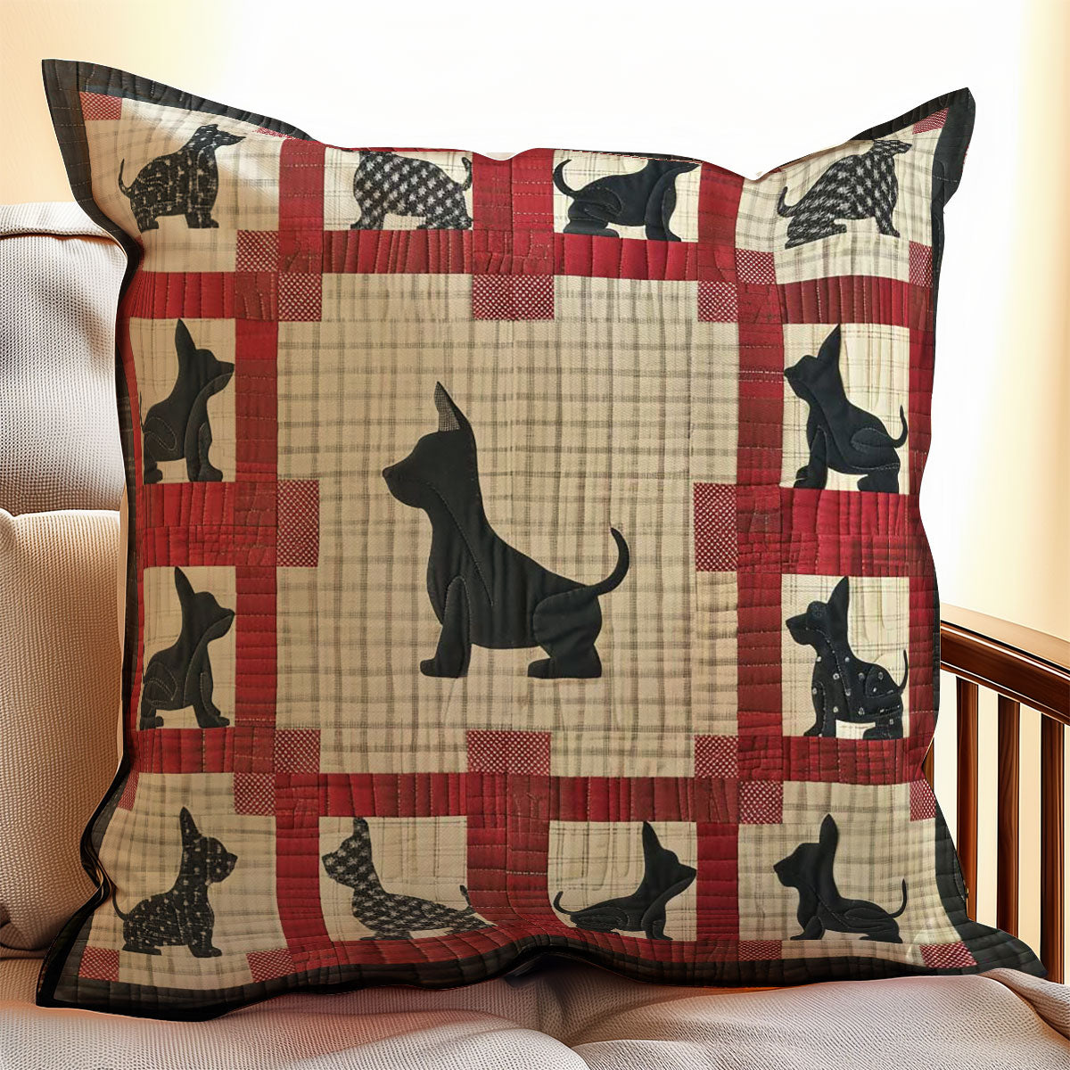 Scottish Terrier WJ2607050CL Quilt Pillow Case