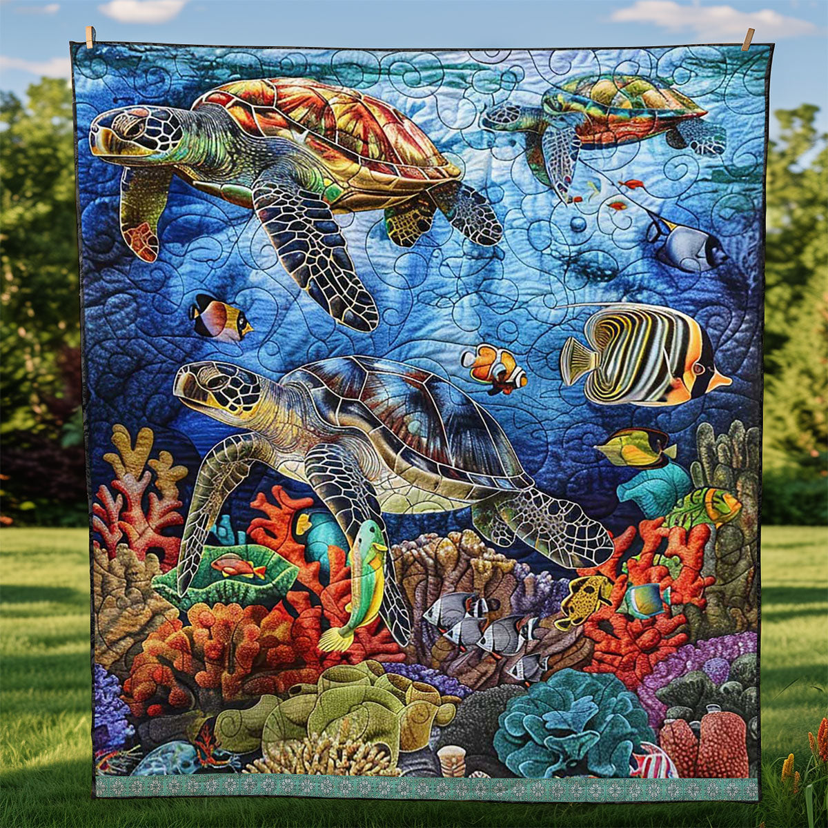 Sea Turtle WJ1609026CL Quilt