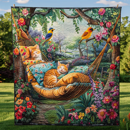 Sleeping Cat In The Garden WJ2708024CL Quilt