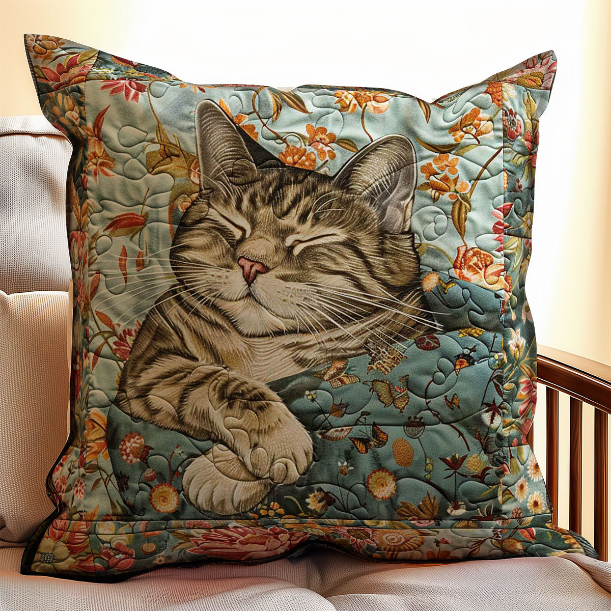 Sleeping Cat WJ2007049CL Quilt Pillow Case