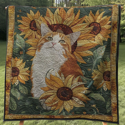 Sunflower Cat WJ3107035CL Quilt