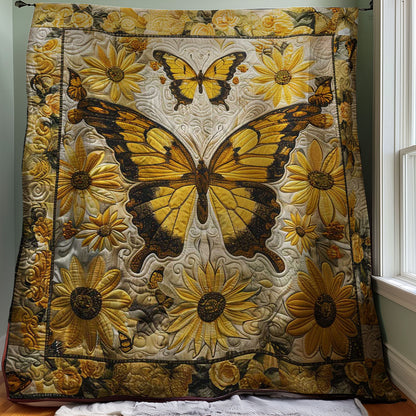 Sunflowers And Butterflies WJ2507027CL Quilt