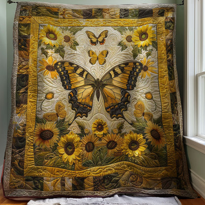 Sunflowers And Butterfly WJ2607037CL Quilt