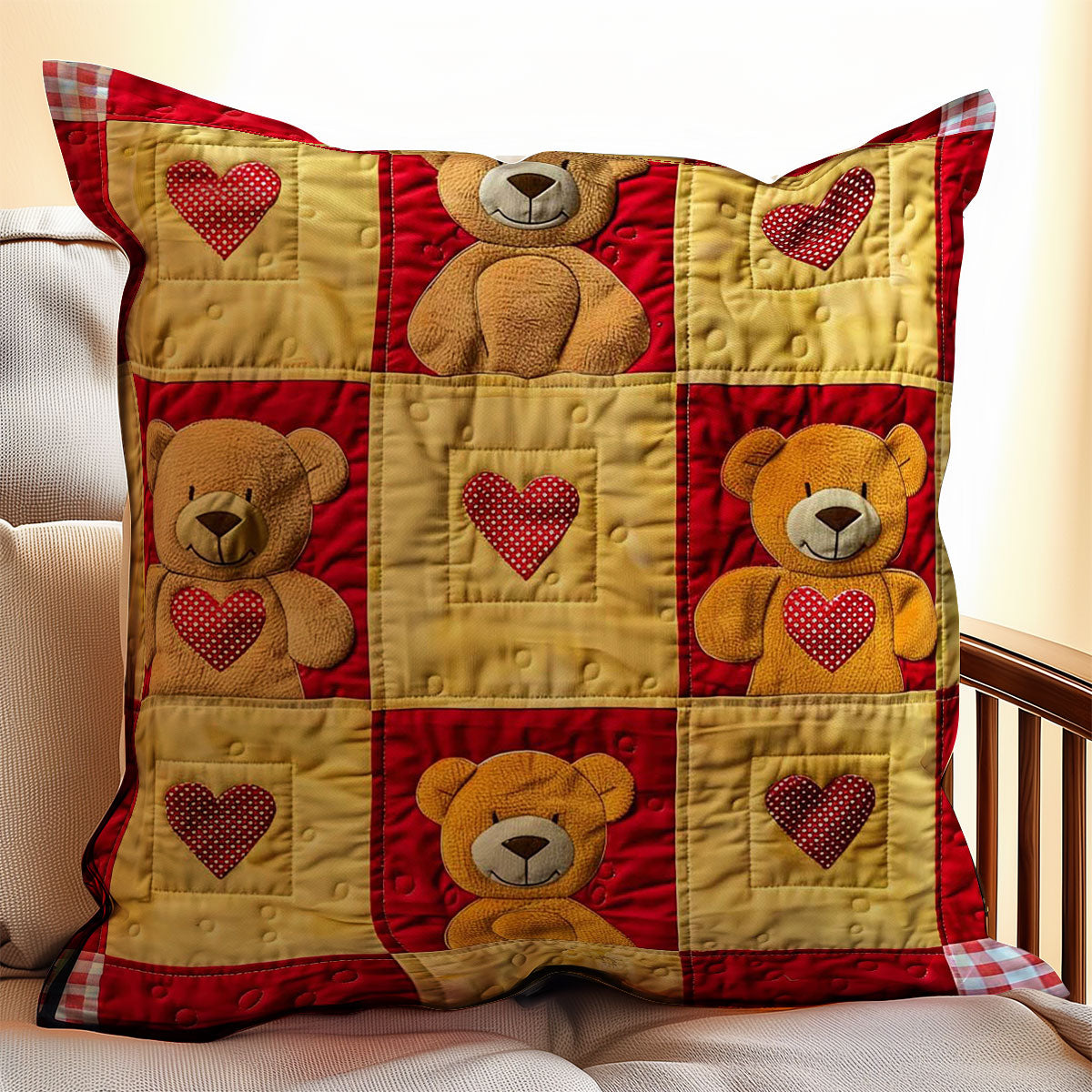 Teddy Bear WJ2108032CL Quilt Pillow Case