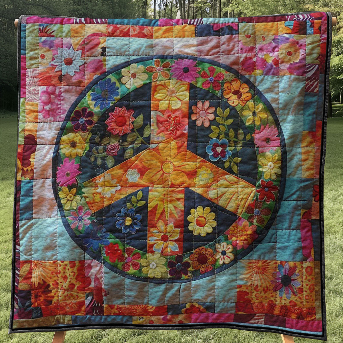 Trippy Hippie Sign WJ0108032CL Quilt