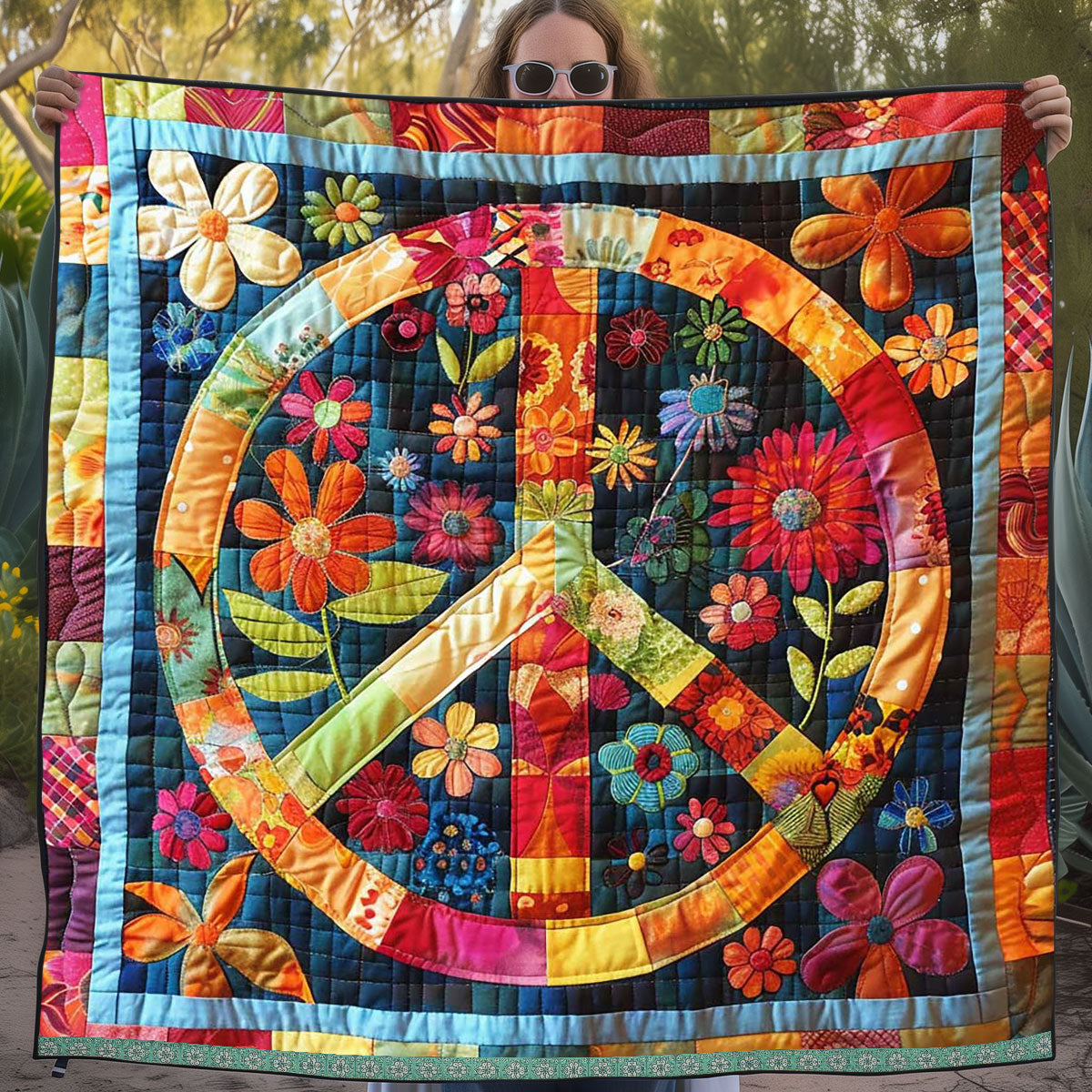 Trippy Hippie Sign WJ0208038CL Quilt