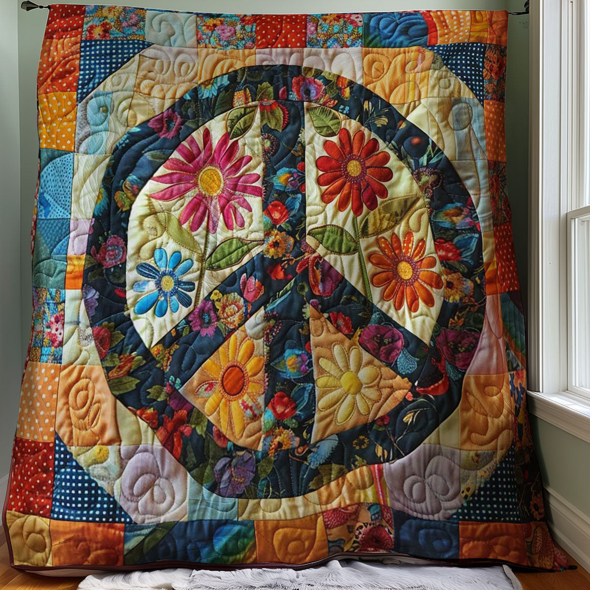 Trippy Hippie Sign WJ2507031CL Quilt