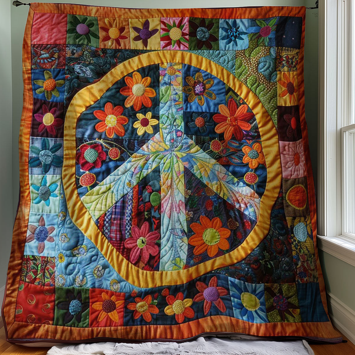 Trippy Hippie Sign WJ2707028CL Quilt