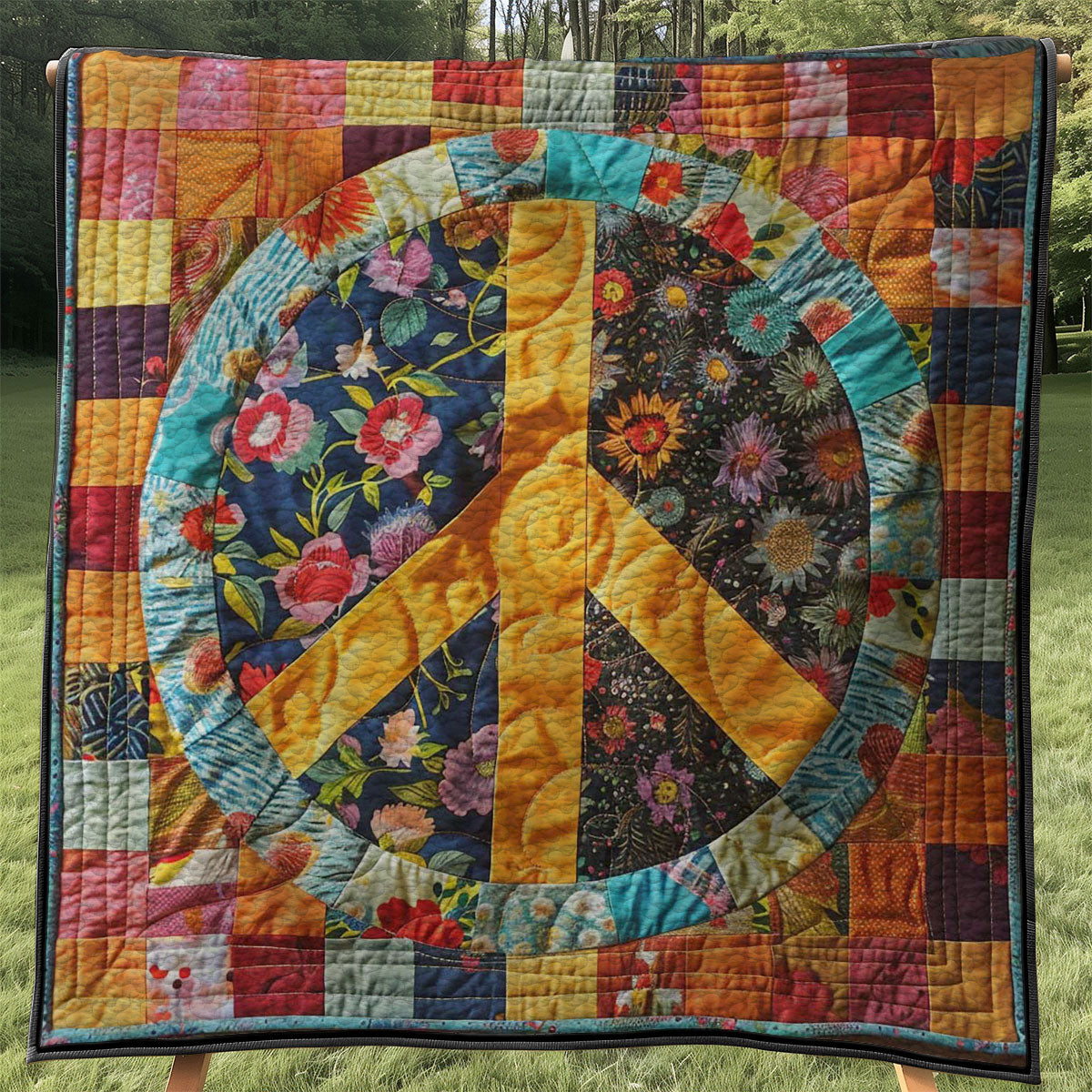 Trippy Hippie Sign WJ3107039CL Quilt