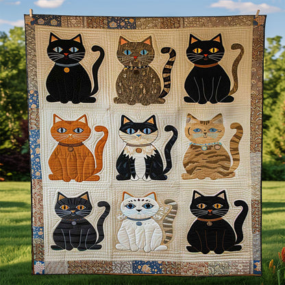 Vintage Cat WJ1009028CL Quilt
