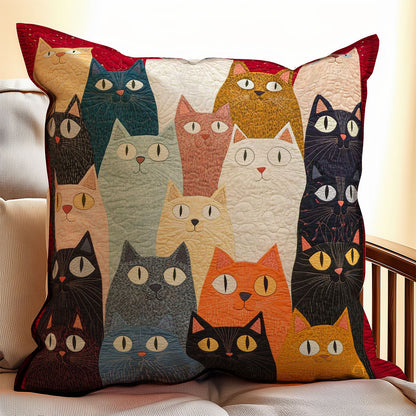 Whimsical Cat WJ0708046CL Quilt Pillow Case